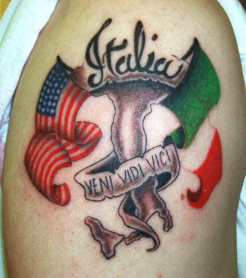 Of Usa And Italy Tattoo Family Over Everything In Italian Of Usa And Italy Tattoo Family Over Everything In Italian